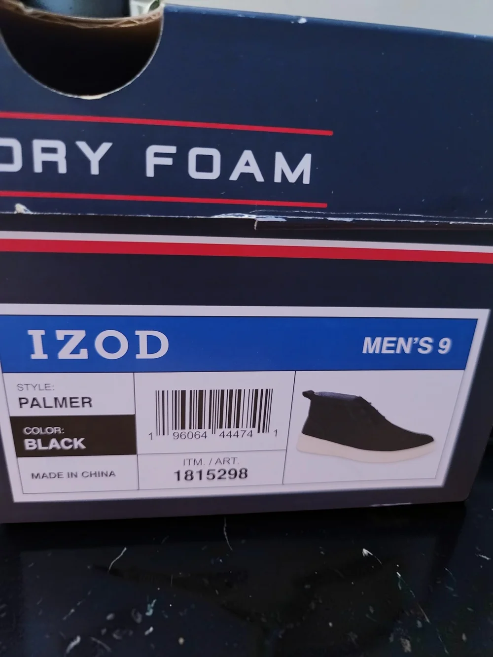Izod Black High-Top Sneakers with Cream Sole